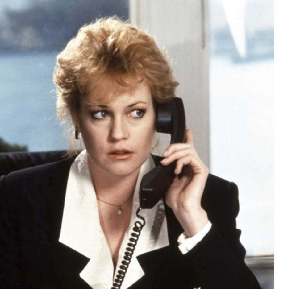 Melanie Griffith in 1988’s Working Girl. Photo: courtesy of 20th Century Fox