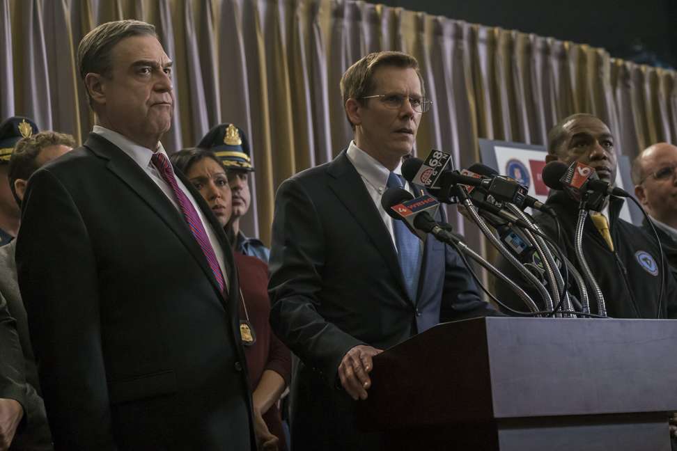 John Goodman (left) and Kevin Bacon in a still from Patriots Day.