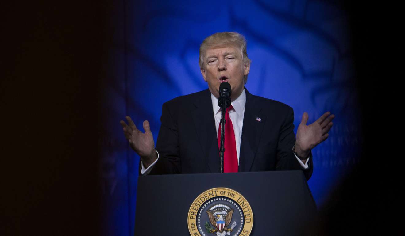 US President Donald Trump speaks during the Conservative Political Action Conference (CPAC). He has regularly lashed out at the press. Photo: Bloomberg