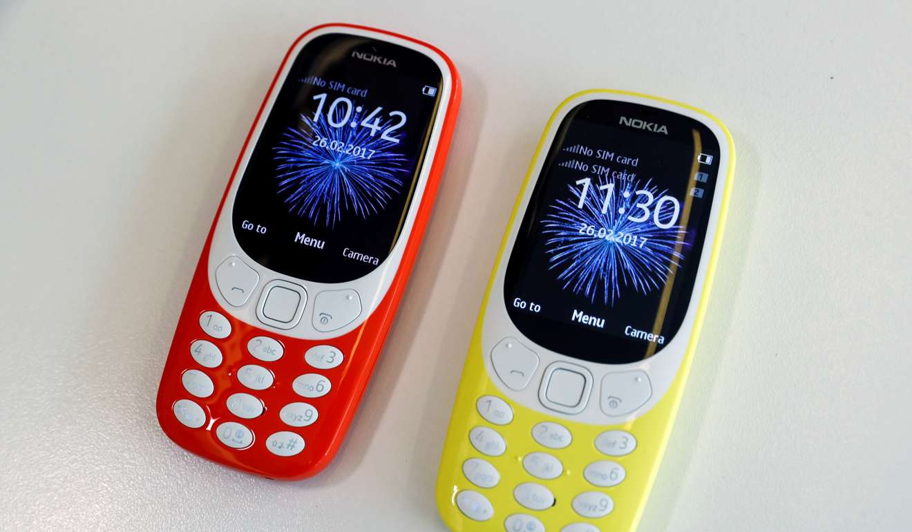 The new Nokia 3310 is about half the thickness of the original. Photo: Reuters