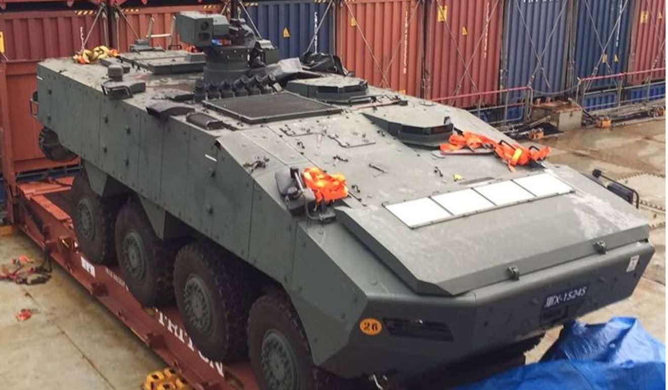 One of the seized armoured vehicles. Handout photo