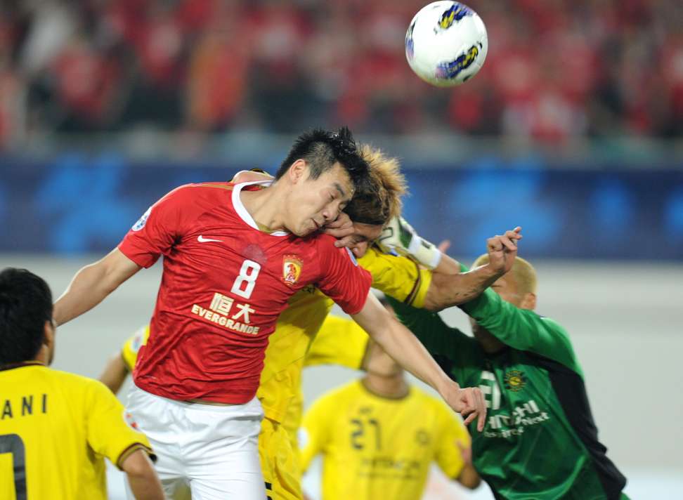 Qin Sheng, while playing for Guangzhou Evergrande in 2012.