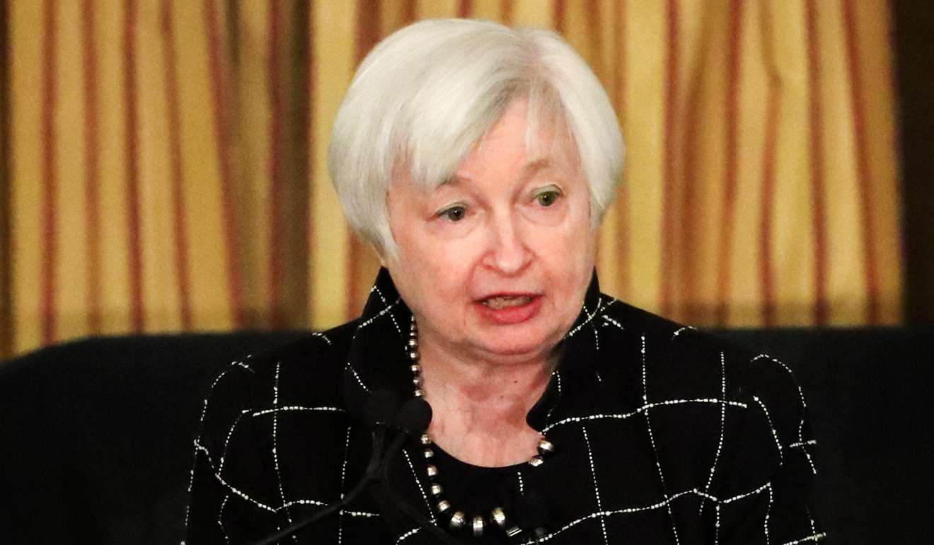 US Federal Reserve chair Janet Yellen. The Fed raised its benchmark interest rate for the second time in three months and signalled that any further rises this year will be gradual. Photo: EPA