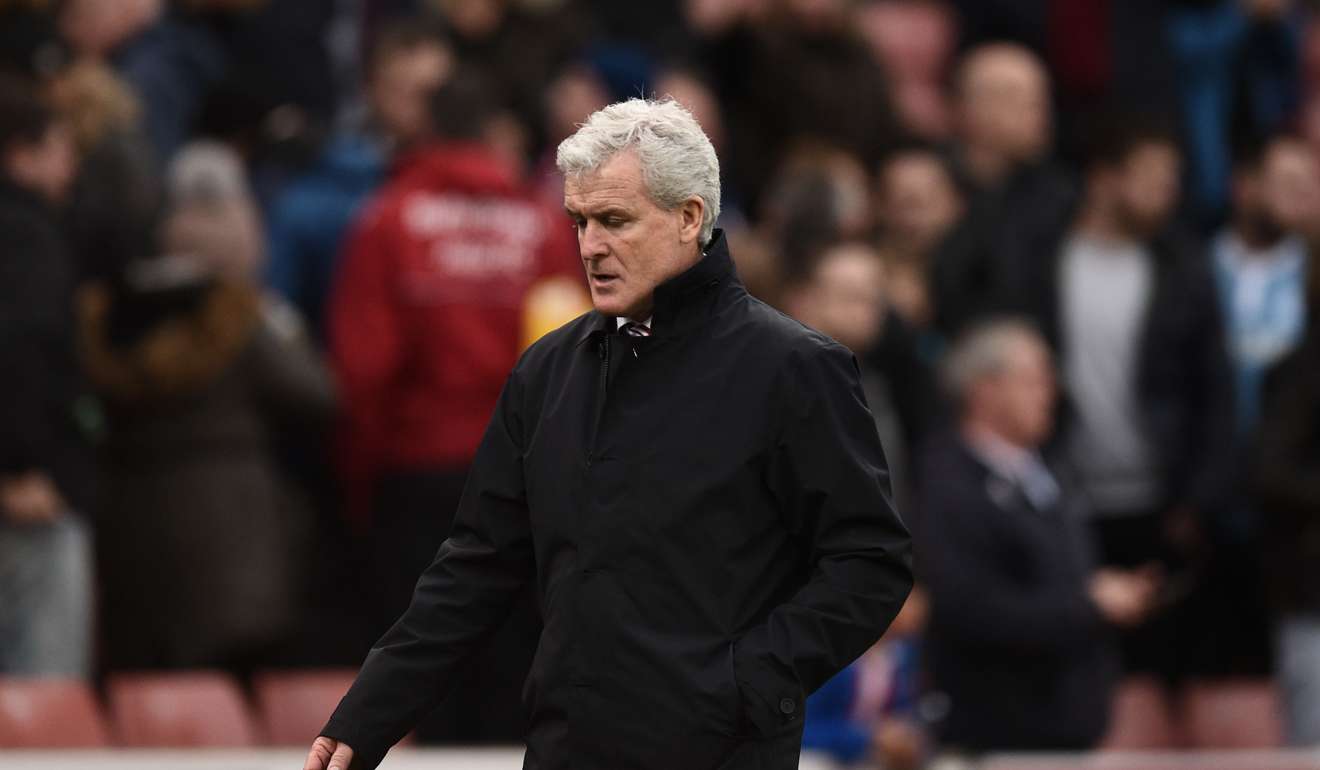 Stoke City manager Mark Hughes was critical of Diego Costa’s fondness for diving. Photo: AFP