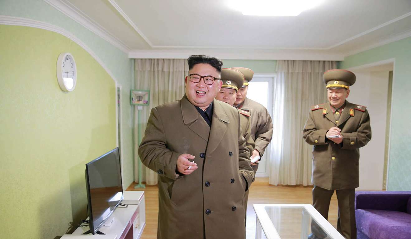 North Korean leader Kim Jong-un visits newly-constructed apartments in Pyongyang. Photo: AFP
