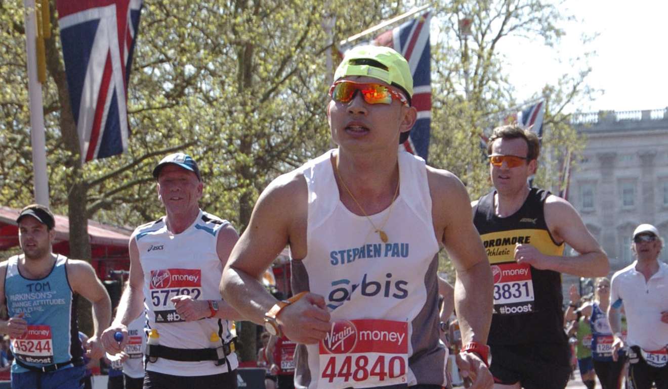Pau in the London Marathon in April 2014. Photo: courtesy of Stephen Pau