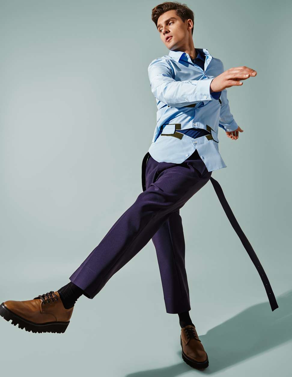 MARNI Outer shirt and trousers KENZO Polo shirt PAUL ANDREW Shoes FALKE Socks