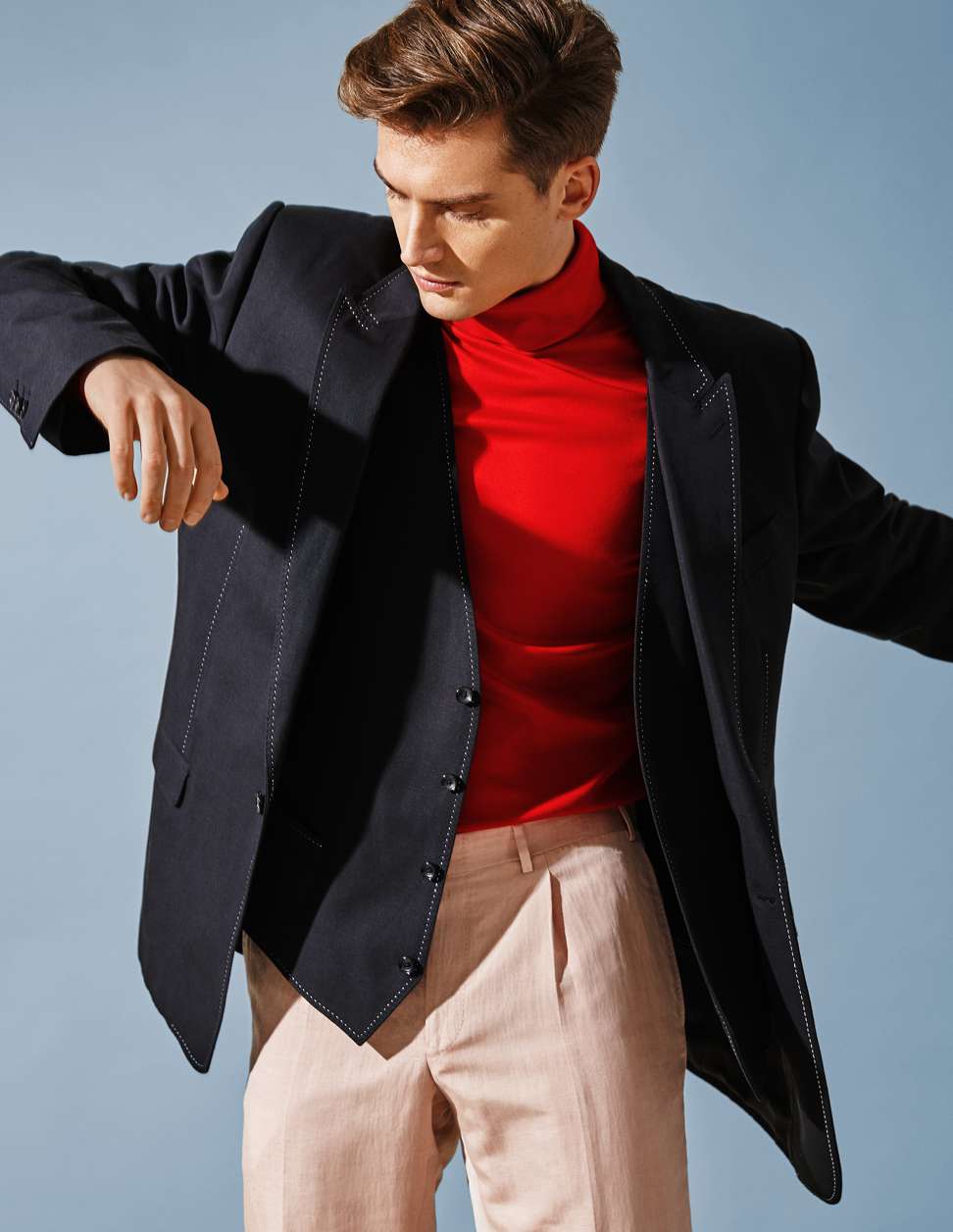 CANALI Trousers GUCCI Turtleneck DOLCE & GABBANA Gilet and jacket
