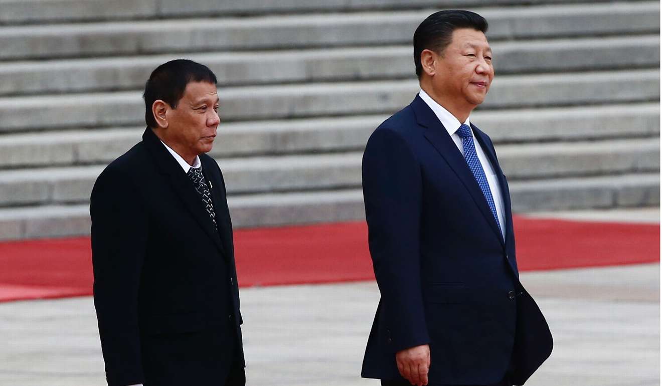 File photo of Duterte and President Xi Jinping in Beijing. Photo: AFP