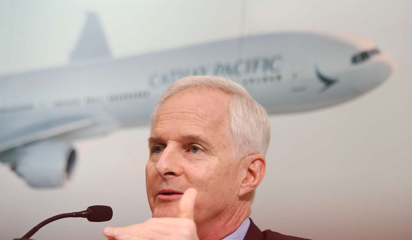Cathay Pacific Chairman John Slosar alluded to the task ahead during the company’s speaking to the press at its annual results release. Photo: David Wong