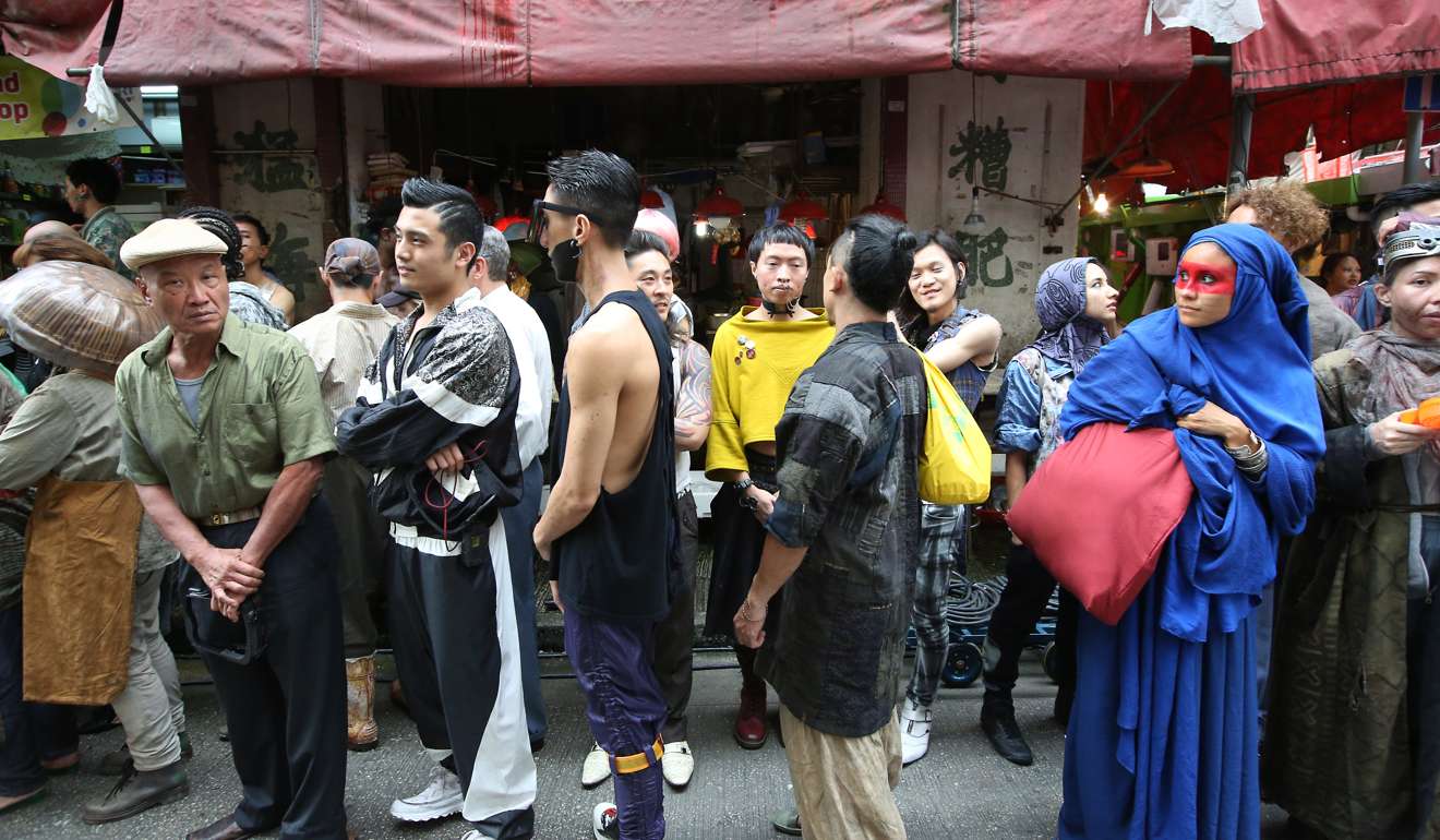 Extra casting are seen in Hong Kong for Ghost in the Shell. Photo: SCMP/Nora Tam