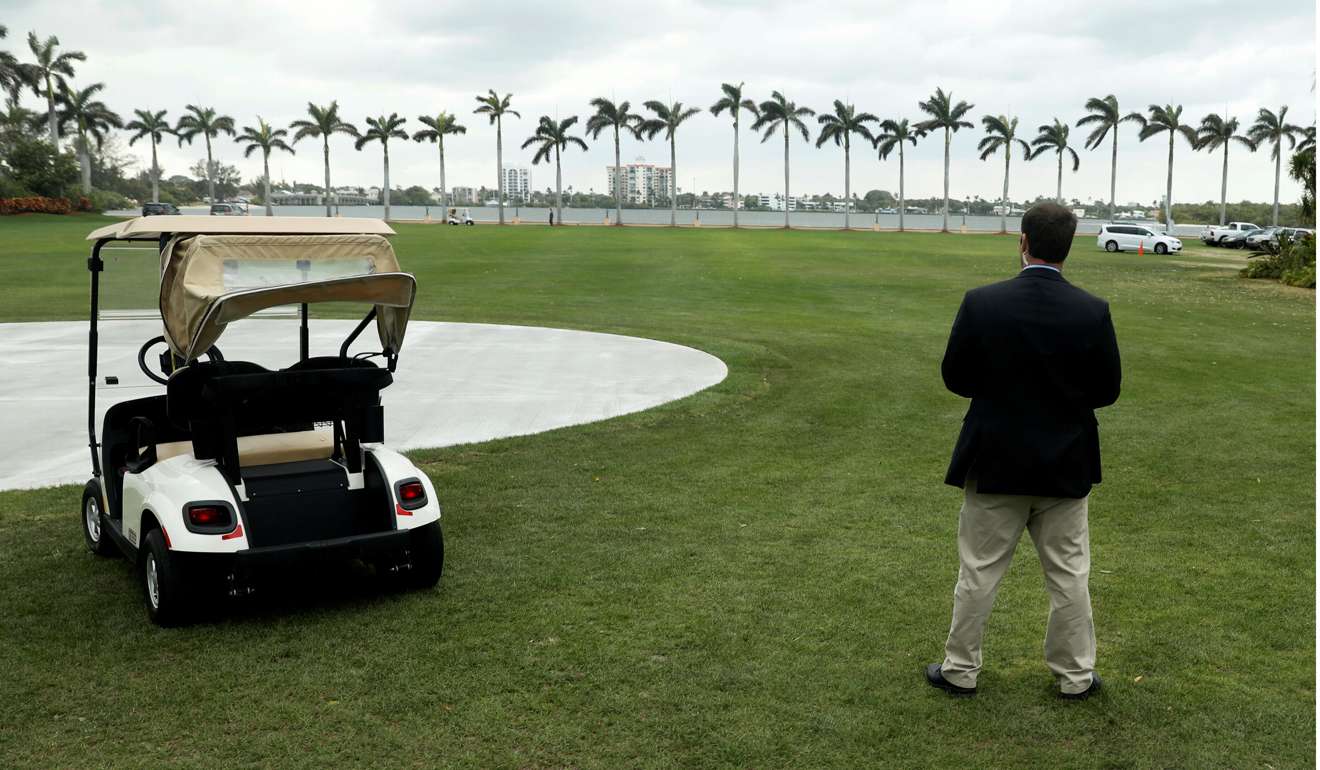 A Secret Service agent stands watch as US President Donald Trump departs after spending the weekend at the Mar-a-Lago Club in Palm Beach, Florida, last month. American preparation for the summit between Trump and Chinese President Xi Jinping has been of a piece with the rest of the post-inauguration administration: hasty and scant by comparison with previous presidencies. Photo: Reuters