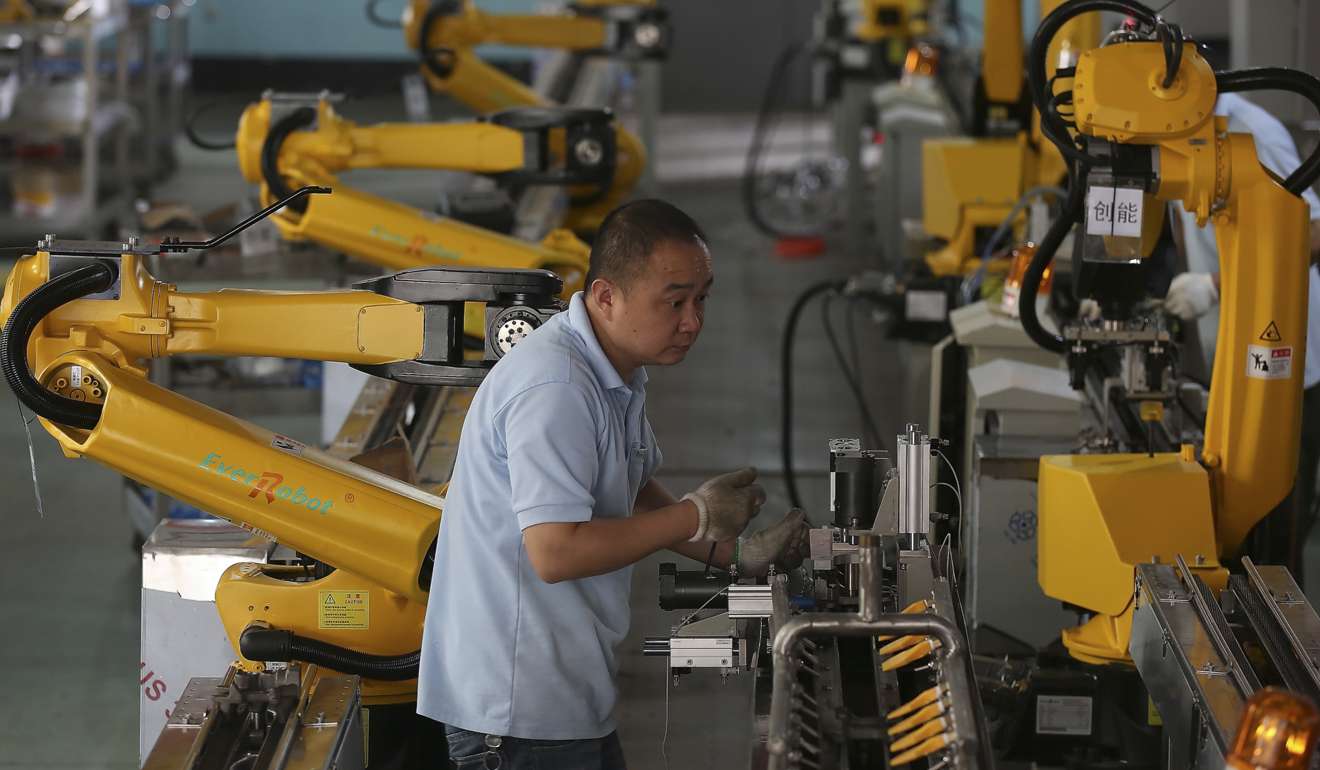Robotics expenditure on the mainland is projected to hit US$59.4 billion in 2020, more than double the estimated spending of US$24.6 billion last year. Photo: AP