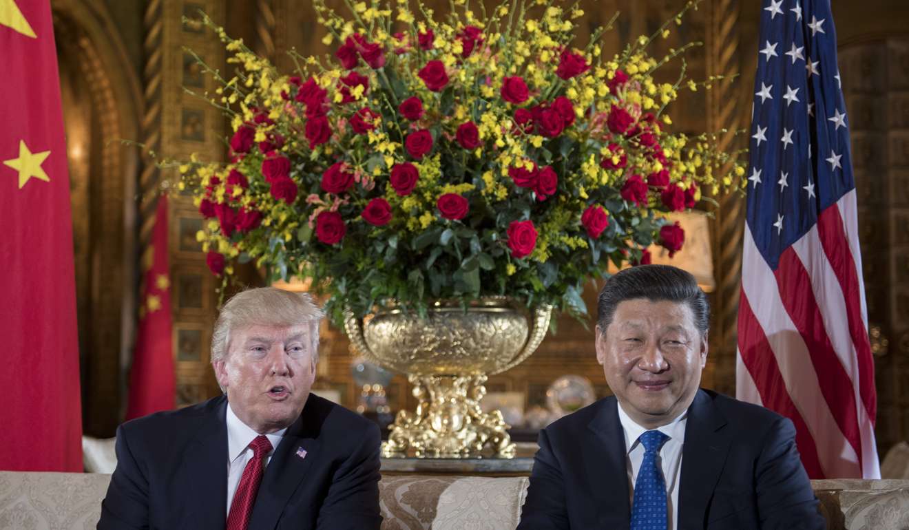 US President Donald Trump with Chinese President Xi Jinping in Mar-a-Lago. Photo: AFP