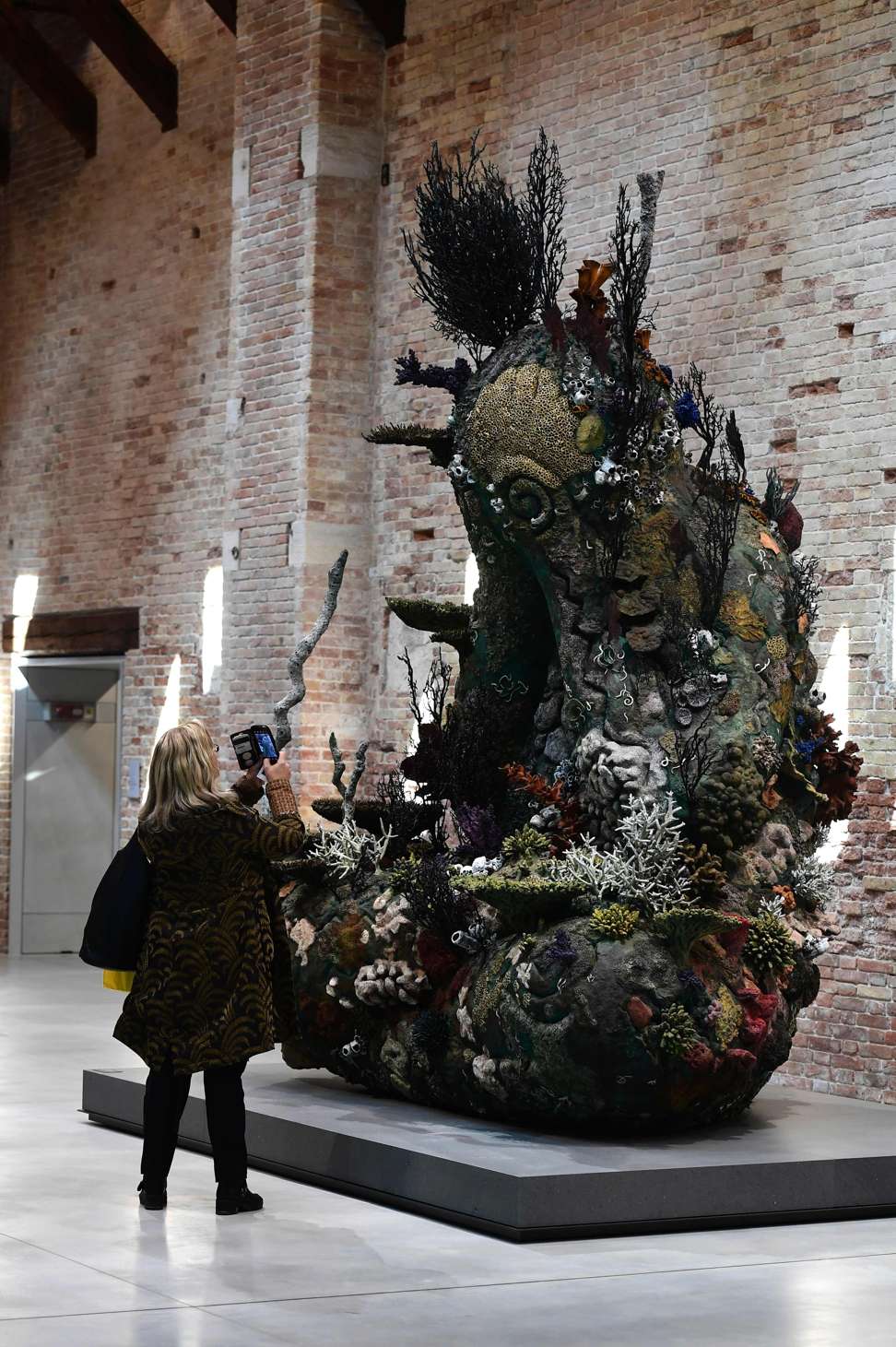 A bronze sculpture, The Monk, from Hirst’s Venice show. Photo: AFP