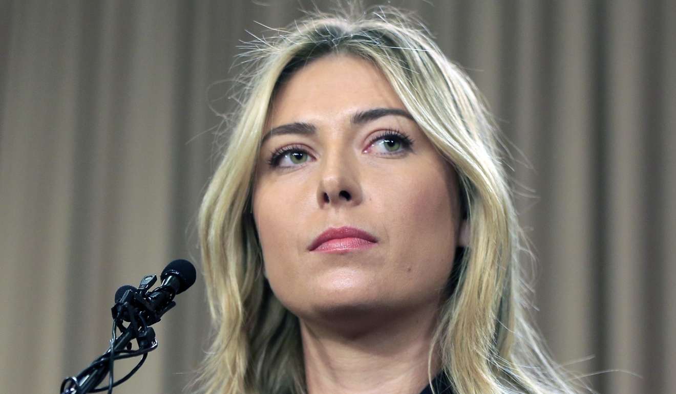 Maria Sharapova speaks about her failed drug test at the Australia Open during a news conference in Los Angeles in March 2016. Photo: AP