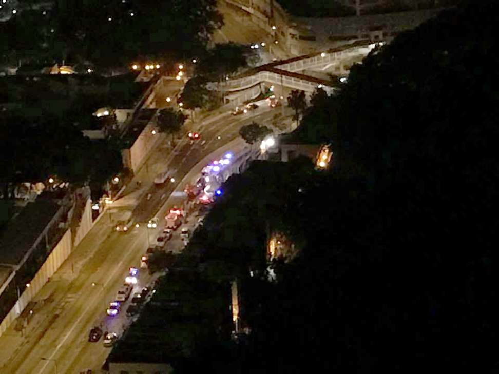 An overhead view of the scene in Tsuen Wan. Photo: Facebook