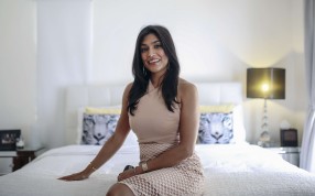 Neelam Daswani, co-founder of SMC Purebuzz, wears dress by Charina Sarte, earrings by Kiran Bharwani of Slink Jewelry, bracelets by Monica Vinader and watch by Franck Muller. Her clutch is by Bottega Veneta. Photo: Bryant Lee