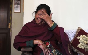 Sabitri Chilwal, widow of victim Ganesh Chilwal. Photo: AFP Sabitri Chilwal, widow of victim Ganesh Chilwal. Photo: AFP