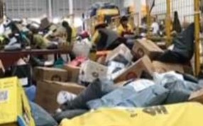 The students say they were required to work 10-hour days sorting parcels and were paid only 10 yuan per day. Photo: SCMP Pictures