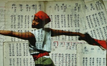 A still from William Kentridge’s video installation Notes Towards a Model Opera.