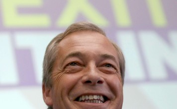 Nigel Farage announces his resignation as the leader of the United Kingdom Independence Party (UKIP) in central London on Monday. Photo: Reuters