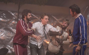 Tom Hiddleston (centre) in a still from High-Rise. Tom Hiddleston (centre) in a still from High-Rise.