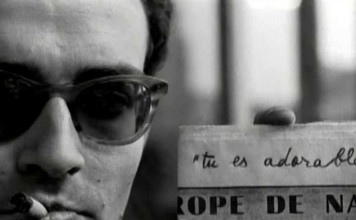 Jean-Luc Godard in a scene from Jacques Rivette’s Paris Belongs to Us (1961). Jean-Luc Godard in a scene from Jacques Rivette’s Paris Belongs to Us (1961).