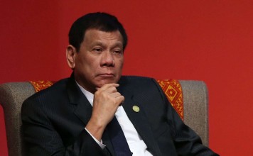 Philippines President Rodrigo Duterte attends the APEC Business Advisory Board. Photo: EPA