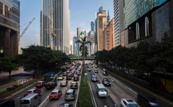 Traffic on Gloucester Road in Wan Chai. In a good start, the Lands Department has launched a public information portal called GeoInfo Map, which contains over 180 kinds of spatial data provided by 26 government departments. Photo: AFP