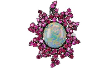 For HK$188,000, you can now indulge your love of all things floral with the Hong Kong-based designer’s striking opal and rubellite ring
