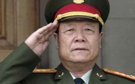 China's former top general Guo Boxiong, pictured at an official ceremony in 2006, is likely to be charged with accepting 80 million yuan in bribes. File photo: Reuters