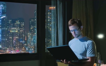 Joseph Gordon-Levitt - who plays Snowden in a scene from the new movie which was filmed in Hong Kong. Photo: Open Road Films