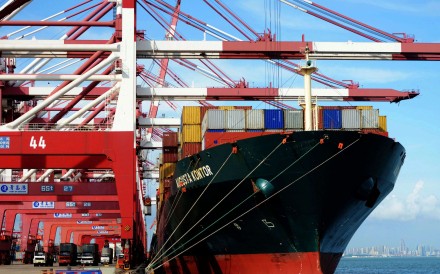 Cargo containers on a ship at a port in Qingdao, eastern China. Trump’s threat of punitive trade measures could have a huge impact, both on China and on US consumers. Photo: AFP