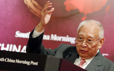 Former Hong Kong chief executive Tung Chee-hwa speaking at the SCMP China Conference on Friday. Photo: Nora Tam
