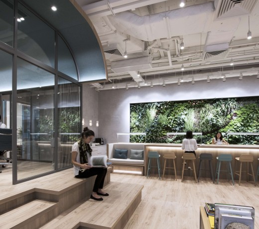 The interior of The Work Project.