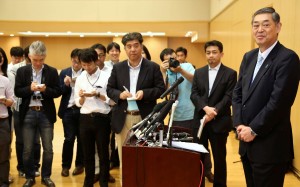 Japan's new ambassador to China, Yutaka Yokoi, meets the press in Beijing in May. Photo: Reuters