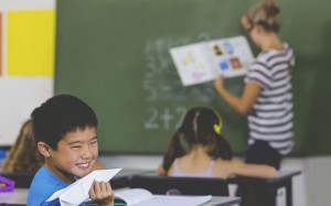 Primary school boys are often boisterous and distracting.