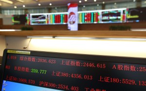 An interior view of Shanghai Stock Exchange. Photo: Xinhua