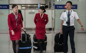 Many Cathay Pacific flight attendants would like to work beyond the retirement age of 55. Photo: AFP
