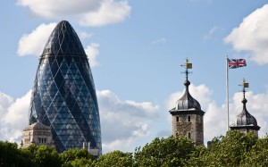 The Swiss Re building, nicknamed the Gherkin, on the edge of London’s financial district. Photo: SCMP Pictures The Swiss Re building, nicknamed the Gherkin, on the edge of London’s financial district. Photo: SCMP Pictures
