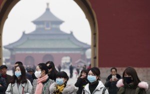 The capital is regularly cloaked in smog during the winter months. Photo: EPA The capital is regularly cloaked in smog during the winter months. Photo: EPA