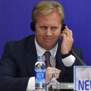 New Zealand's Trade Minister Todd McClay smiles while listening to a question during a press conference held on the sidelines of the Asia-Pacific Economic Cooperation meeting in Hanoi. Photo: AFP