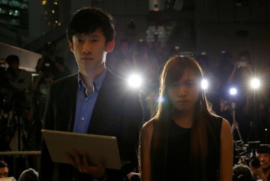 Hong Kong’s High Court has disqualified Sixtus Baggio Leung and Yau Wai-ching from taking office as legislators. The two have vowed to fight the ruling and “appeal at all costs”. Photo: Reuters