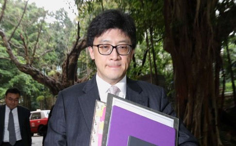 Paul Shieh Wing-tai, counsel for the commission of inquiry, arriving at the hearing on Thursday. Photo: Dickson Lee Paul Shieh Wing-tai, counsel for the commission of inquiry, arriving at the hearing on Thursday. Photo: Dickson Lee