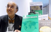 Liberal judge Mr Justice Kemal Bokhary presents his new book on human rights. Photo: Felix Wong