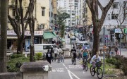 Tai Po’s network of cycle tracks was the first in Hong Kong. Photos: Christopher DeWolf