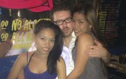 Rurik Jutting with his last girlfriend Joanna Mendoza (right) and another girl in Club Rio, Angeles City. Picture: Red Door News Hong Kong