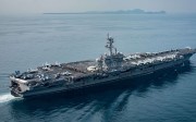 Strike
group led by aircraft carrier Carl Vinson was last seen off Indonesia, reducing fears of an imminent US attack Strike
group led by aircraft carrier Carl Vinson was last seen off Indonesia, reducing fears of an imminent US attack
