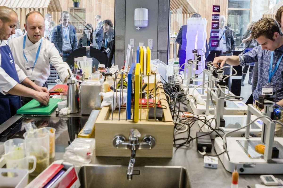While the 3D-printed restaurant capitalises on cutting edge technology, it uses all-natural ingredients for its food. Photo: Frederik Buyckx